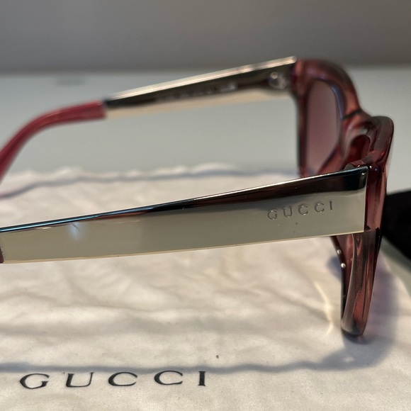 Gucci Flora Pink Cat Eye Sunglasses Gradient Lens,  Cloth, Bag Luxury Designer main image 7
